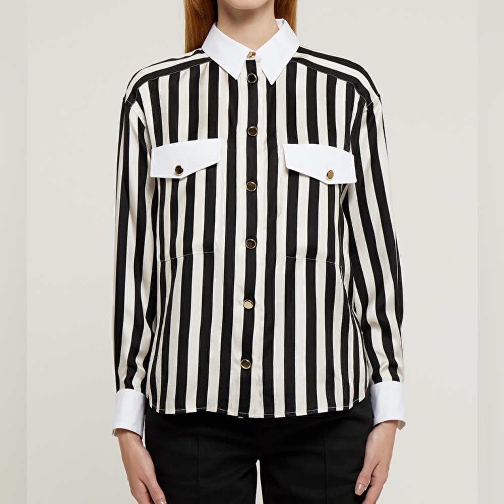 SAINT LAURENT stripe silk shirt